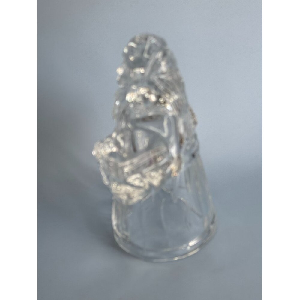 Crystal Santa Claus Figurine Candle Holder Lead Crystal 7.5" Decorative Holiday - Picture 6 of 12
